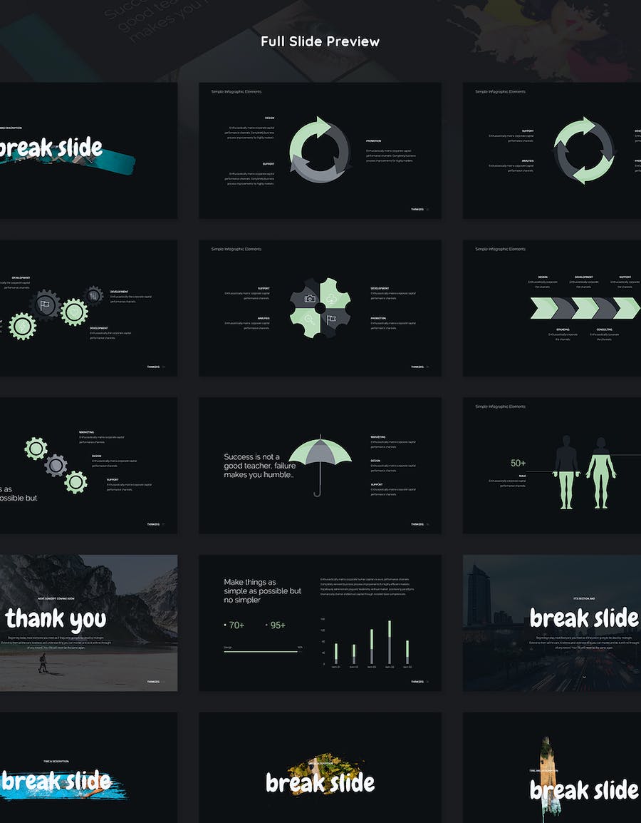 大气营销策划商业计划图片展示PPT模板 - 顶尖PPT