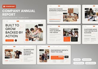 公司年度报告简约欧美风PPT模板 - 顶尖PPT