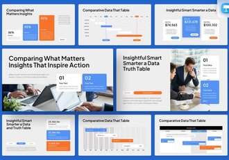 数据对比分析信息图表展示Keynote模板 - 顶尖PPT