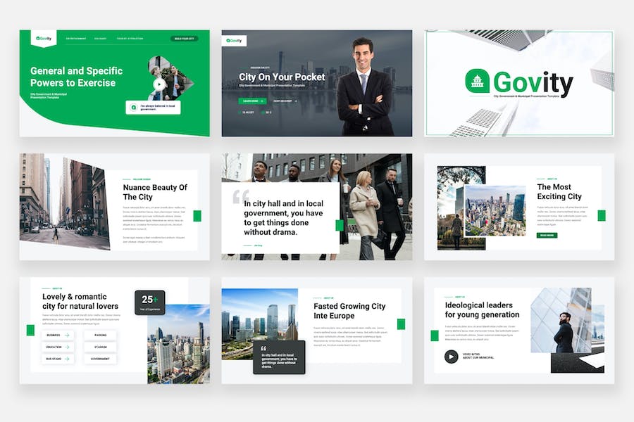 城市政府部门介绍keynote模板 - 顶尖PPT