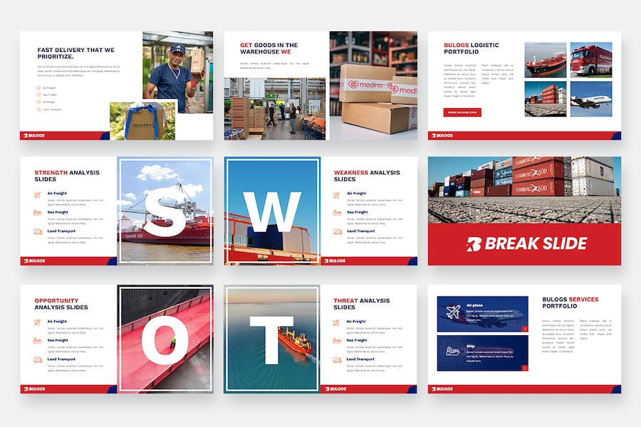 全球快递物流行业分析PPT模板 - 顶尖PPT