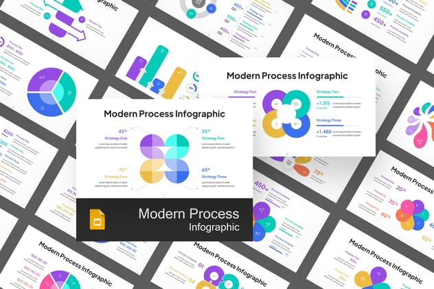 彩色圆形信息图形PPT模板 - 顶尖PPT