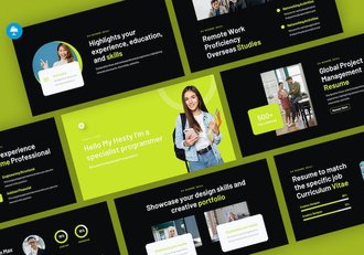 个人简历求职主题Keynote模板 - 顶尖PPT