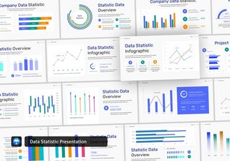 数据仪表板图形图表keynote模板 - 顶尖PPT
