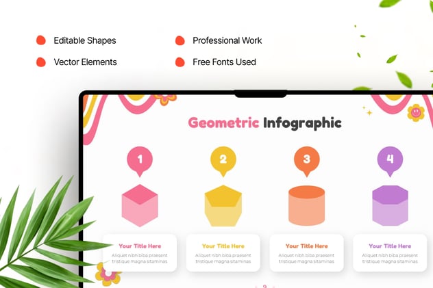 几何逻辑关系信息图形keynote模板 - 顶尖PPT