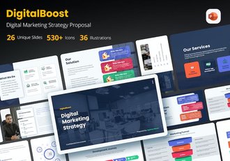 大气商业计划企业合作商业战略营销通用PPT模板 - 顶尖PPT