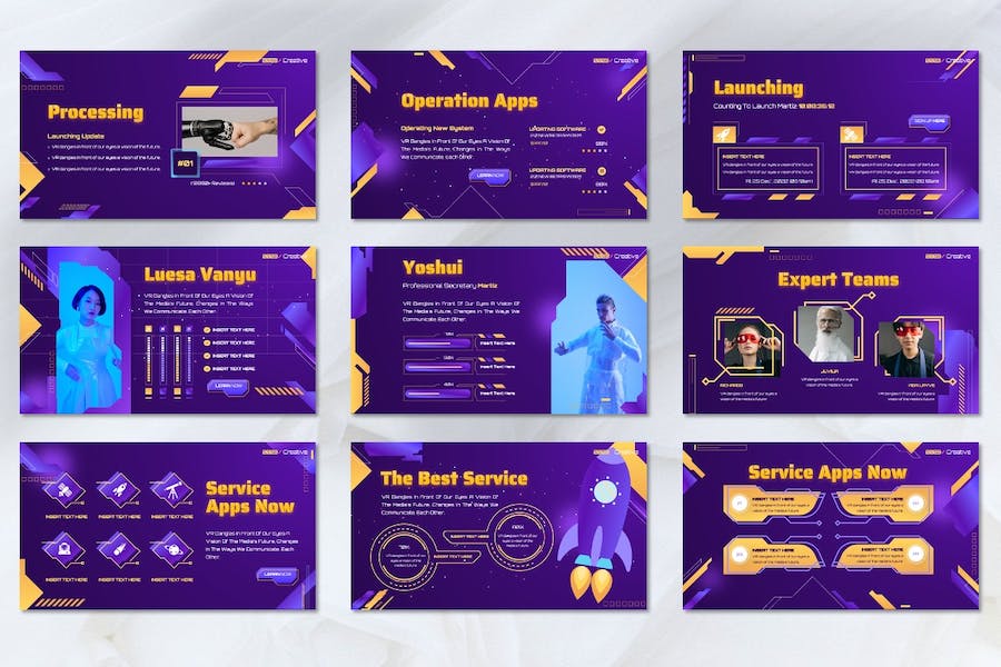 创意设计项目介绍方案Keynote模板 Retry - 顶尖PPT