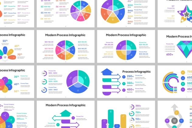 彩色圆形信息图形PPT模板 - 顶尖PPT