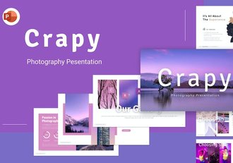 极简摄影宣传主题PPT模板 - 顶尖PPT