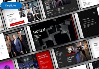 商务团队介绍展示keynote模板 - 顶尖PPT