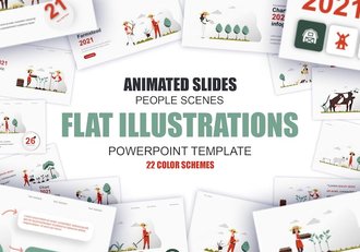 国外农业科技种植插画高级PPT模板 - 顶尖PPT