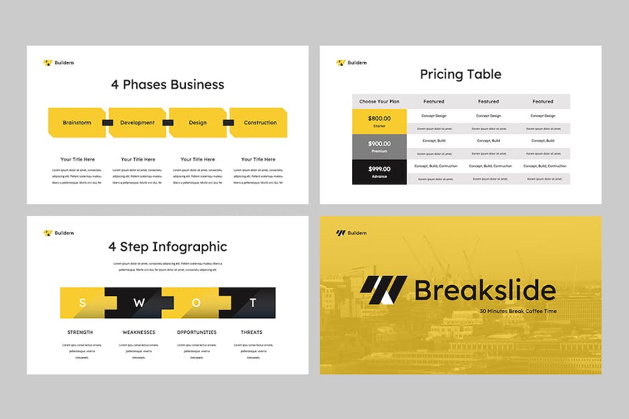 建筑施工项目讲述管理Keynote模板 - 顶尖PPT