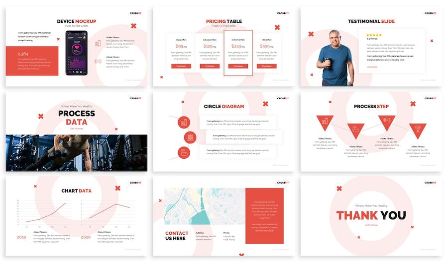 健身运动训练宣传PPT模板 - 顶尖PPT