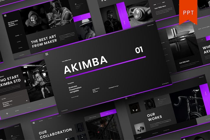 欧美黑色商务商业通用国外PPT模板 - 顶尖PPT