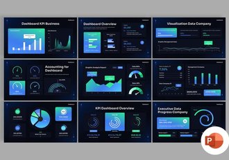 仪表板数据监控展示PPT模板 - 顶尖PPT