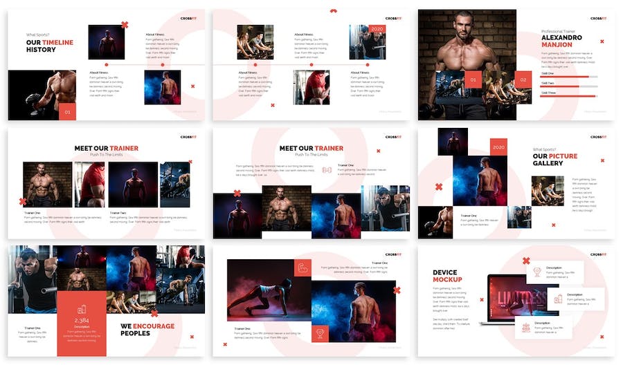 健身运动训练宣传PPT模板 - 顶尖PPT