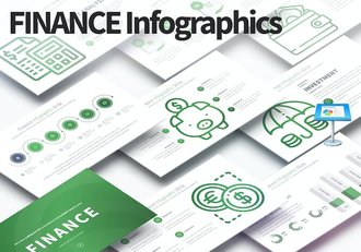 金融信息图形图标keynote模板 - 顶尖PPT