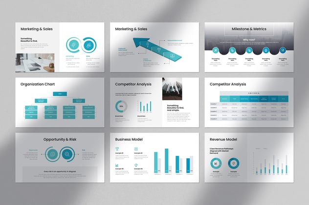 极简设计风格商业计划书PPT模板 - 顶尖PPT
