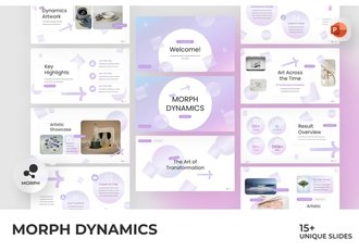 渐变淡紫色设计PPT模板 - 顶尖PPT