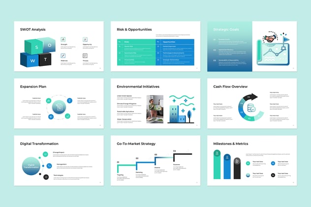 年度报告财务分析经营总结Keynote模板 - 顶尖PPT