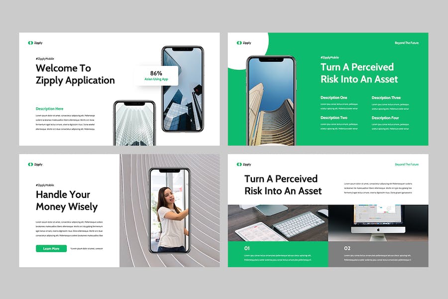 移动应用开发设计方案技术展示推介PPT模板 - 顶尖PPT