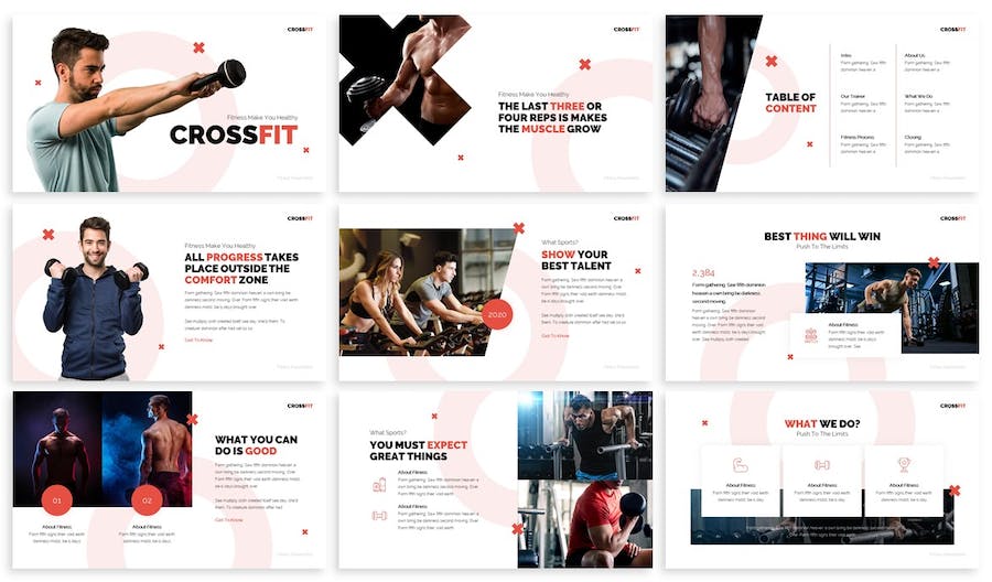 健身运动训练宣传PPT模板 - 顶尖PPT