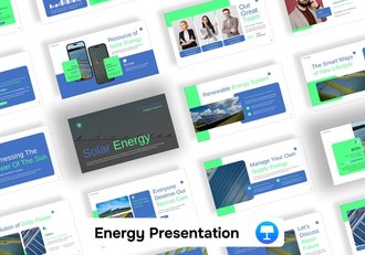 太阳能清洁能源可持续发展Keynote模板 - 顶尖PPT