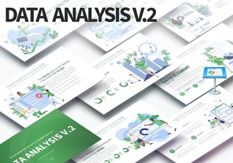 矢量商务人物插画数据分析图形图表keynote模板 - 顶尖PPT