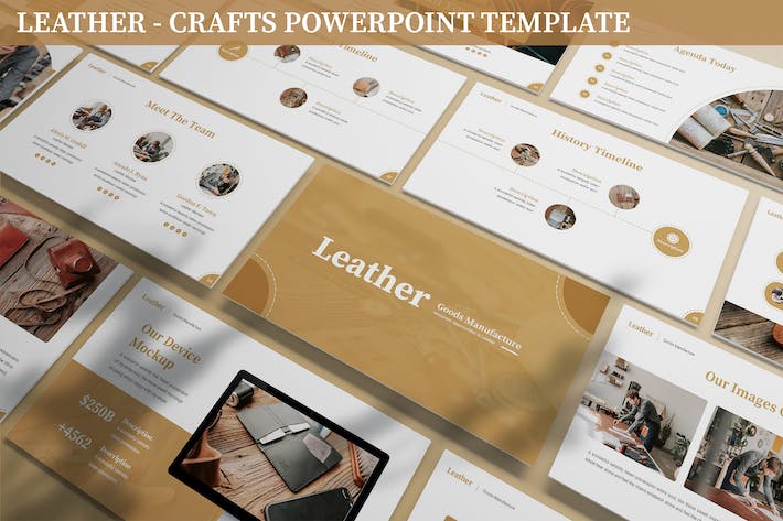 皮革工艺品PPT模板 - 顶尖PPT