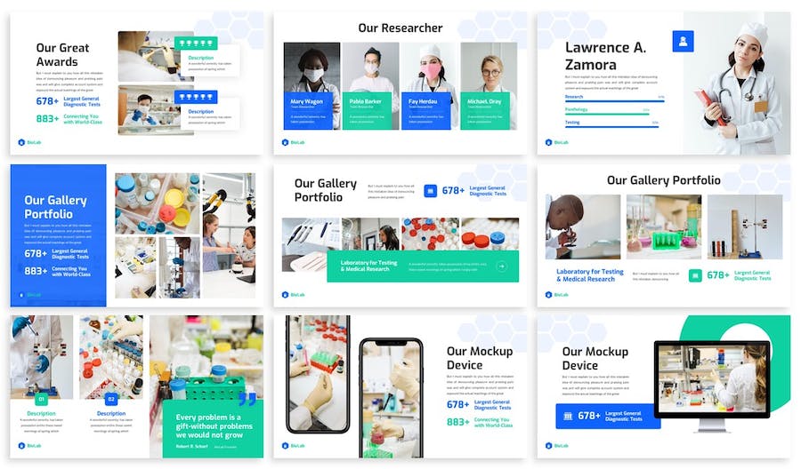 医学医疗研究科学实验室keynote模板 - 顶尖PPT