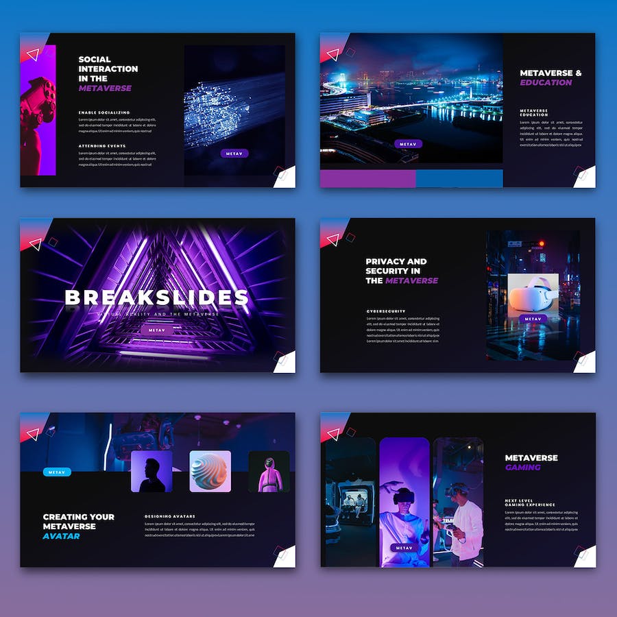 虚拟现实与元宇宙主题keynote模板 - 顶尖PPT