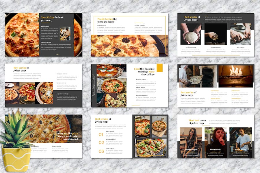 披萨餐饮品牌推广方案PPT模板 - 顶尖PPT