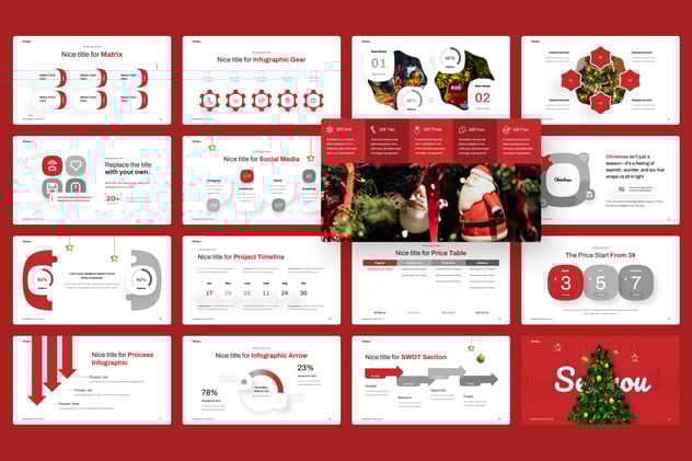 圣诞节派对活动策划方案PPT模板 - 顶尖PPT