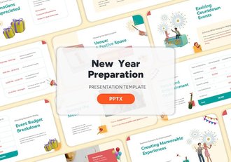 新年派对2024新年祝福新年活动策划PPT模板 - 顶尖PPT