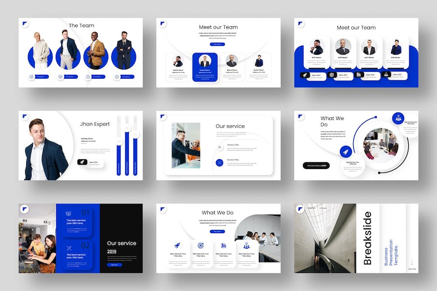 微立体国外商业商务风格企业宣传介绍通用PPT模板 - 顶尖PPT