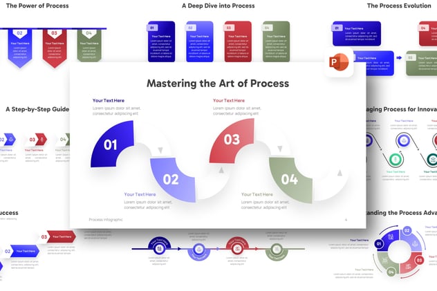 流程步骤信息图形PPT模板 - 顶尖PPT