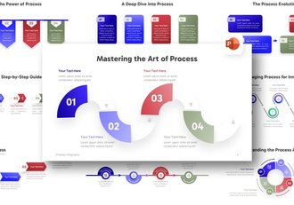 流程步骤信息图形PPT模板 - 顶尖PPT