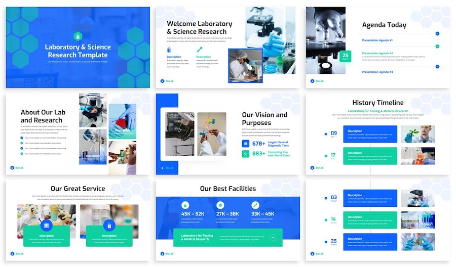 医学医疗研究科学实验室keynote模板 - 顶尖PPT