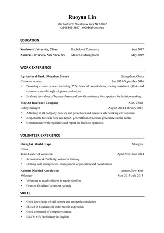 标准黑白英文简历 - 顶尖PPT