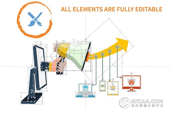 精美图形图标设计商务多用途PPT模板 - 顶尖PPT
