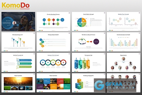 工程建筑设计PPT模板3种颜色2种比例 - 顶尖PPT