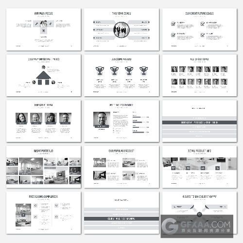 21种配色方案多用途PPT模板 - 顶尖PPT