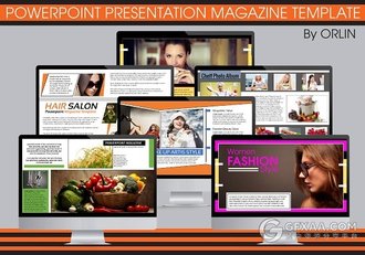 40多页时尚杂志风格PPT模板 - 顶尖PPT