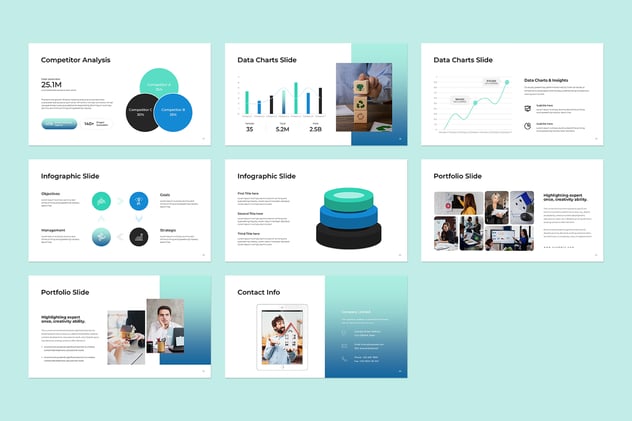 年度报告财务分析经营总结Keynote模板 - 顶尖PPT