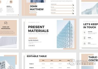 60多页简约文艺风格PPT模板 - 顶尖PPT