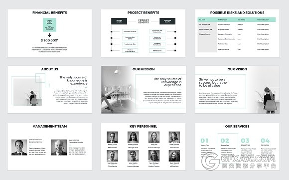 6种配色60多页简约风格keynote模板 - 顶尖PPT