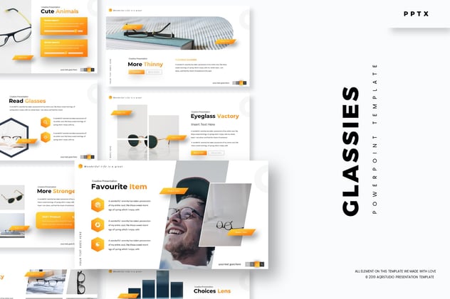 眼镜行业产品简介PPT模板 - 顶尖PPT