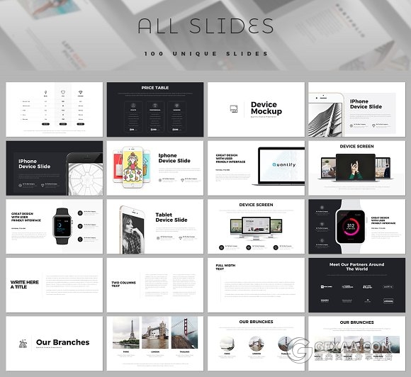 2种比例规格100页简约动画产品展示PPT模板 - 顶尖PPT