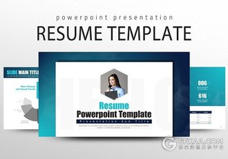 蓝色渐变商务工作总结计划PPT模板 - 顶尖PPT