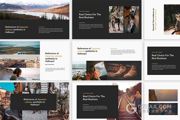 106页简约商务多图形图表PPT模板 - 顶尖PPT